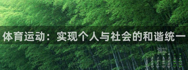 逐梦国际5注册：体育运动：实现个人与社会的和谐统一