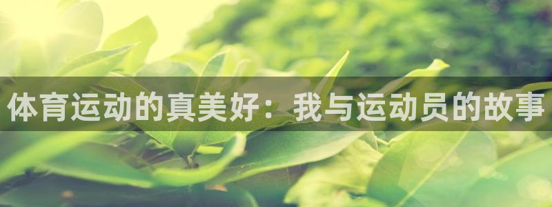 逐梦国际5注册：体育运动的真美好：我与运动员的故事